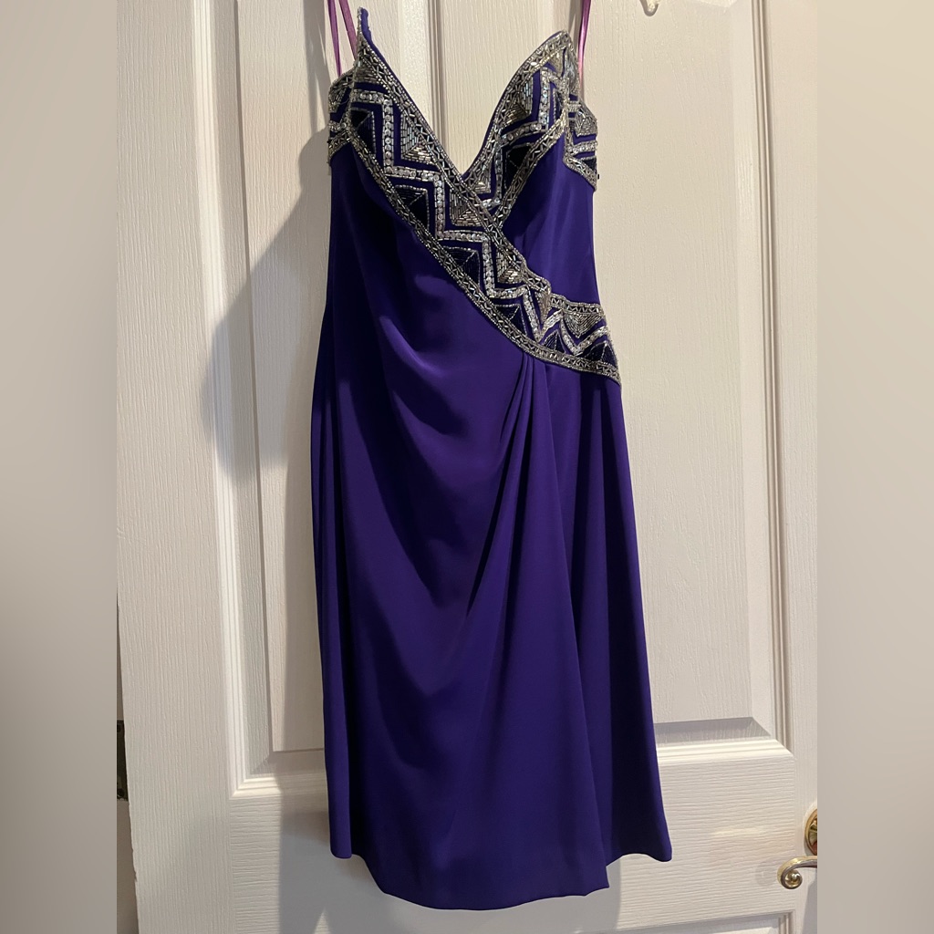 Bob Mackie Purple Evening Dress